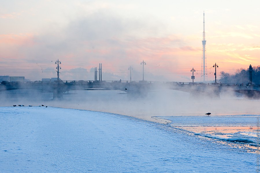 Зимний Петербург Большая Невка